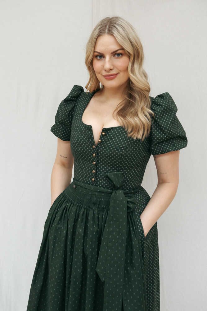 Dirndl Laura Baumwolle tanne Detail 02