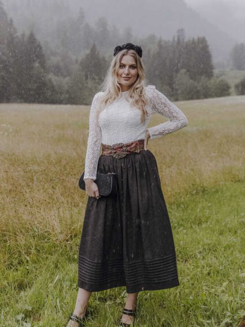 Trachtenrock Minna in schwarz