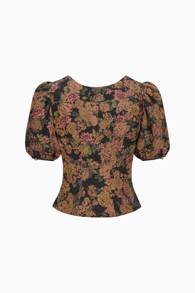 Mieder Rosemarie Blumenmuster Detail 04