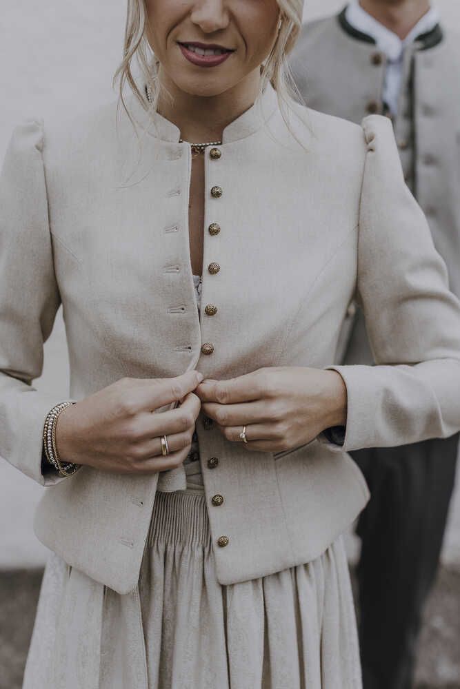 Miederjacke Belinda in kamille Detail 02