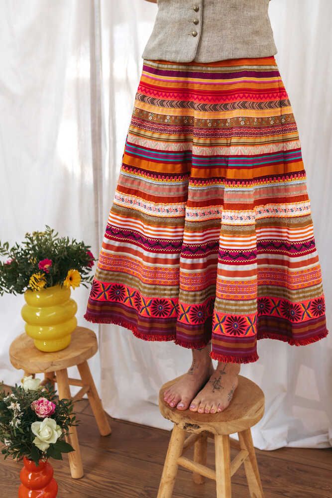 Bänderrock Swing negroni Detail 02