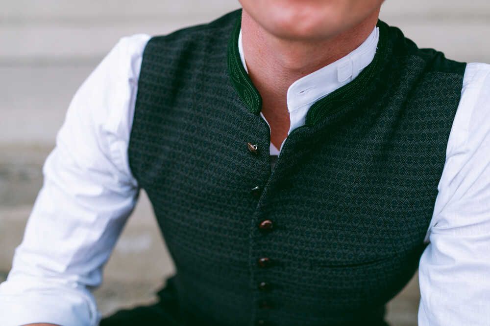 Weste Konstantin indigoblau Detail 02