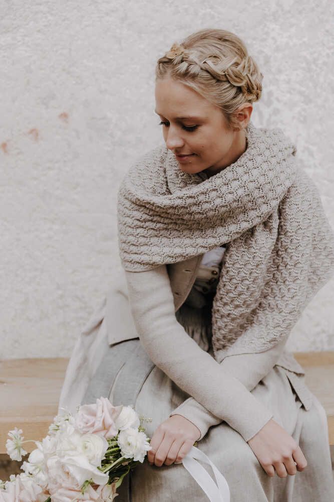 Lieblings-Merinowolle Strickstola Detail 03