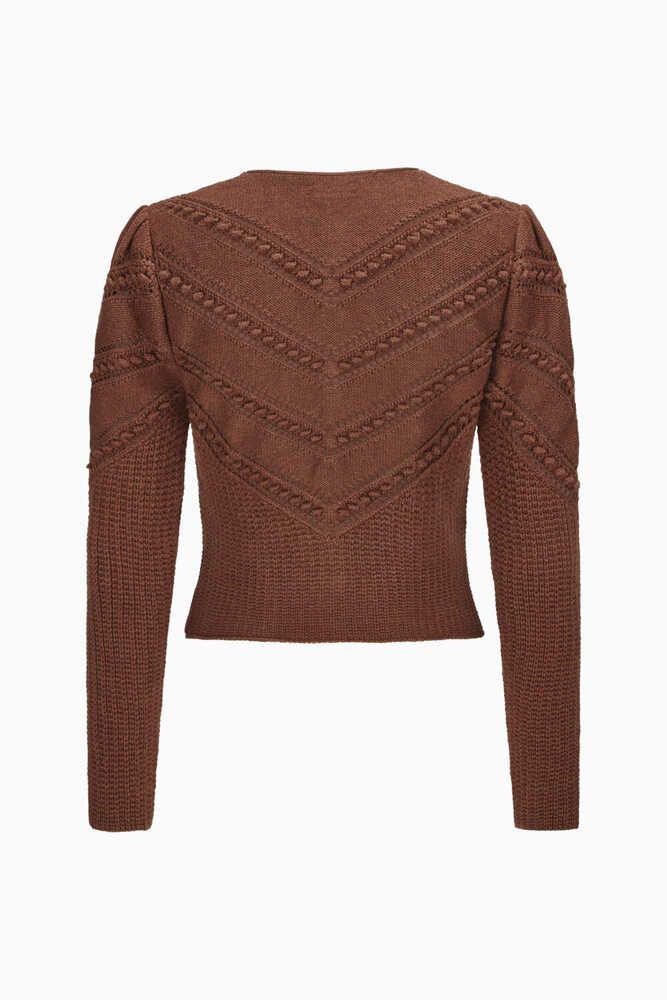 Strickjacke Ophelia in rost Detail 03