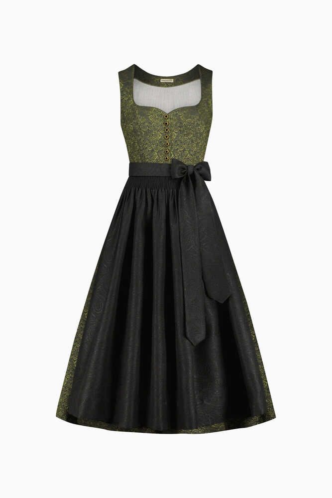 Dirndl Hedi in bronzegrün Detail 03