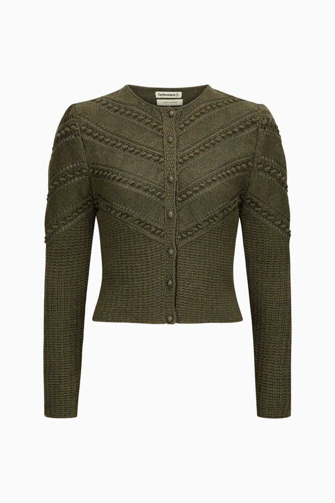 Strickjacke Ophelia in olivbraun