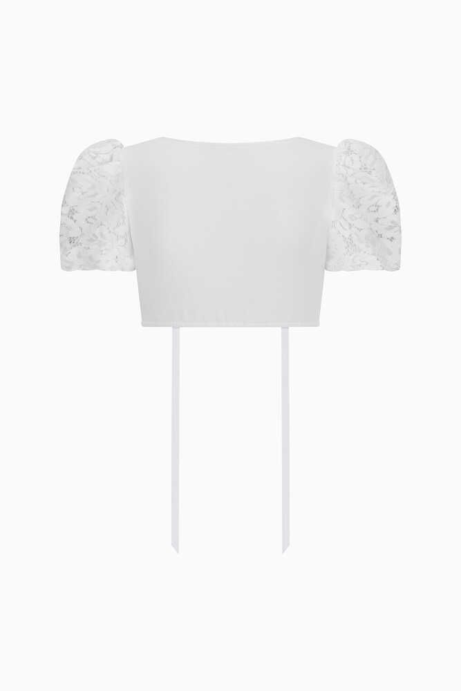 Dirndlbluse Irma wolkencreme Detail 03