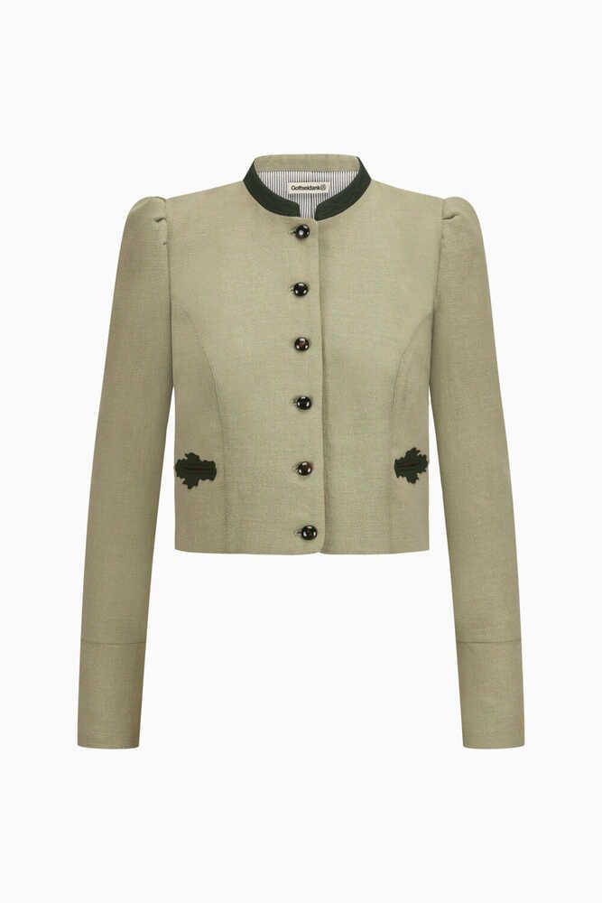 Damenjacke Flora lindengrün Detail 02