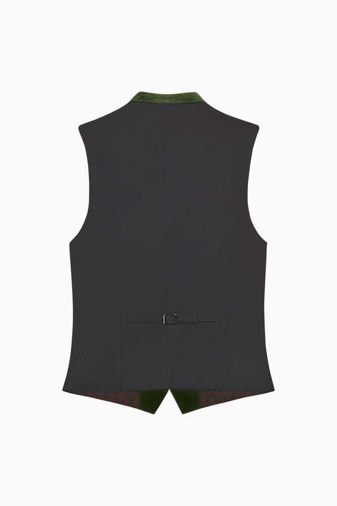 Weste Konstantin merlotrot Detail 03