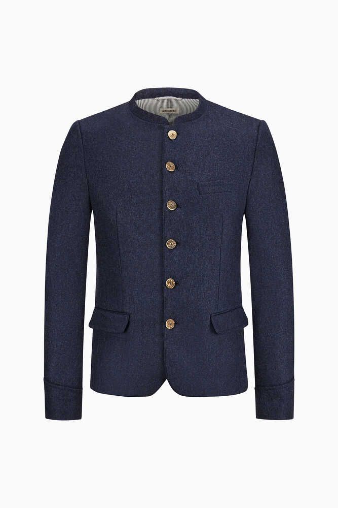 Sakko Helmut schwarzblau und bronzegrün Detail 03