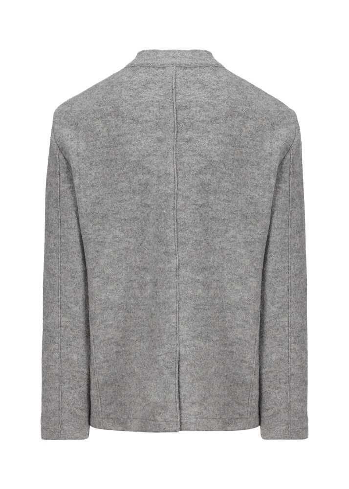 Hellgraue Walkjacke von Luis Trenker_04